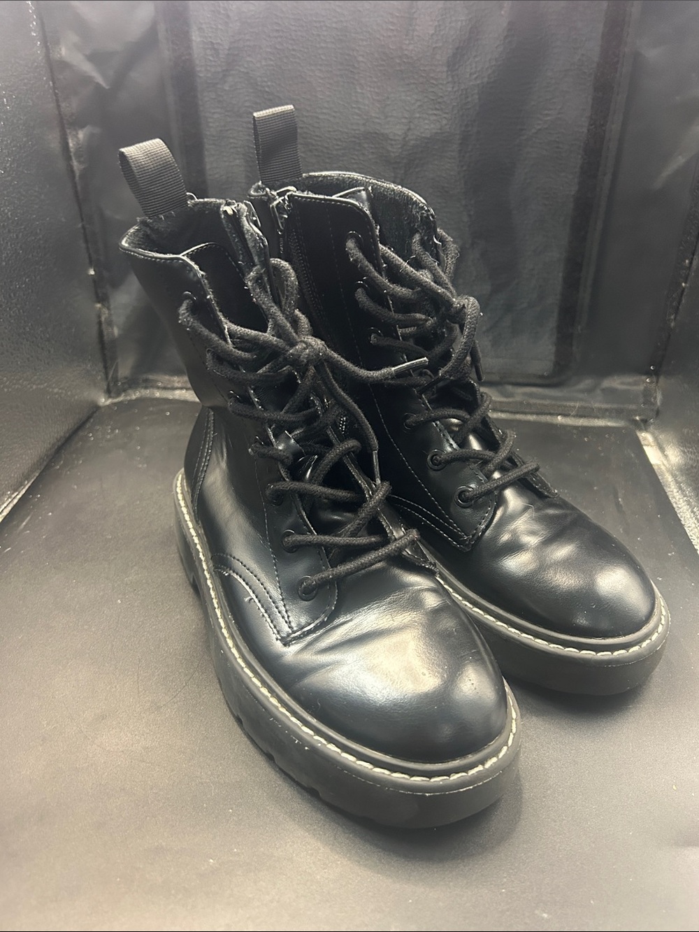 H&M Black Kids Lace-Up Combat Boots